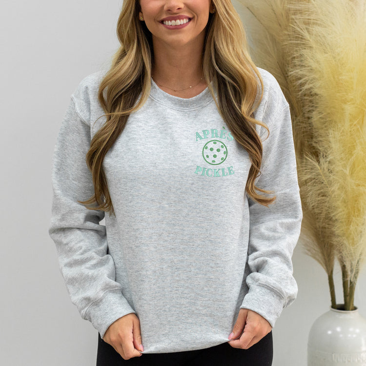 Après Pickle Embroidered Crewneck Sweatshirt