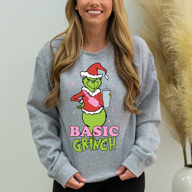 'Basic Grinch' Crewneck Sweatshirt