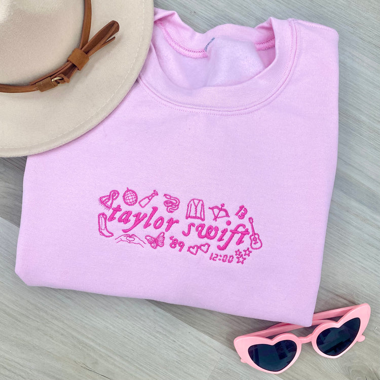 Taylor Swift Embroidered Crewneck Sweatshirt