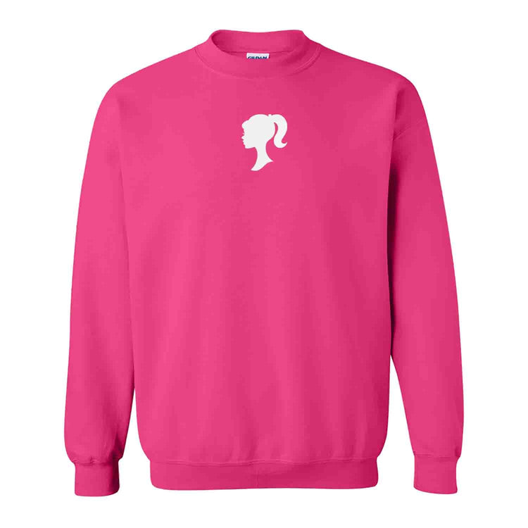 90's Doll Silhouette Embroidered Logo Crewneck Sweatshirt