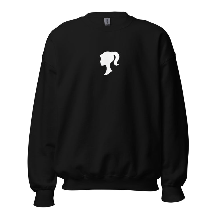 90's Doll Silhouette Embroidered Logo Crewneck Sweatshirt