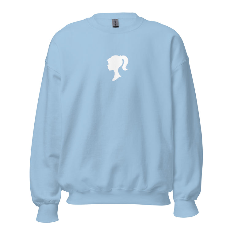 90's Doll Silhouette Embroidered Logo Crewneck Sweatshirt