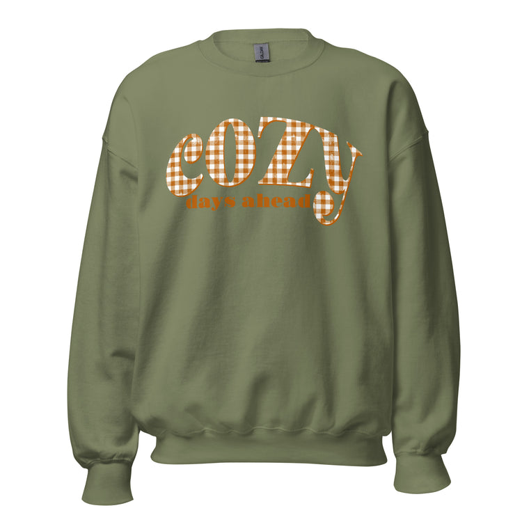 Fall Season 'Cozy Days Ahead' Crewneck Sweatshirt