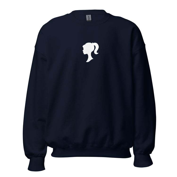 90's Doll Silhouette Embroidered Logo Crewneck Sweatshirt