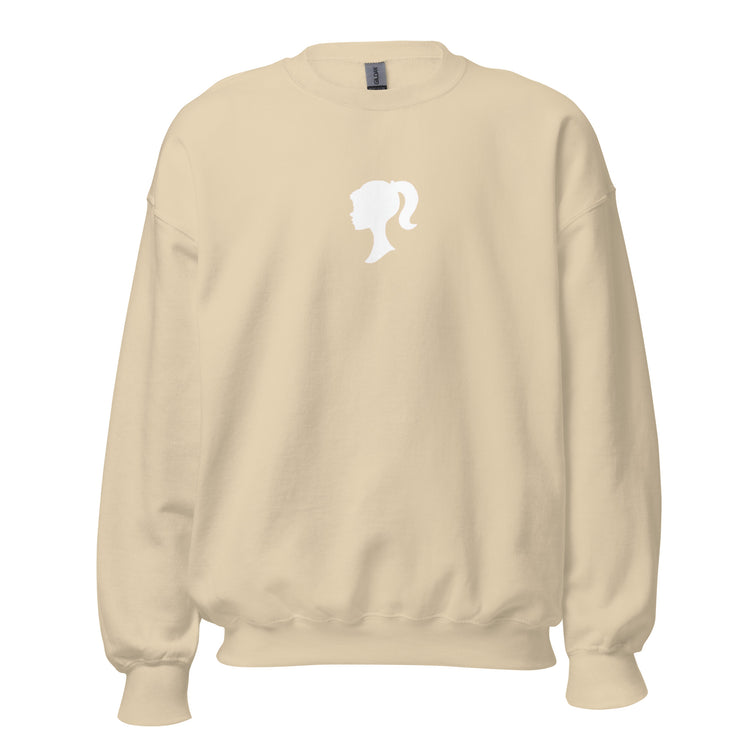 90's Doll Silhouette Embroidered Logo Crewneck Sweatshirt
