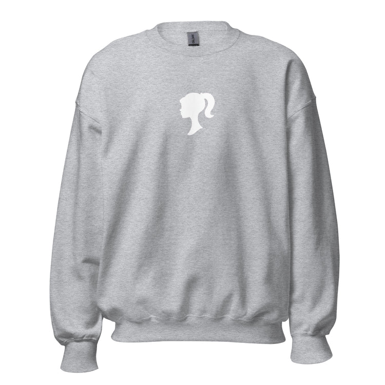 90's Doll Silhouette Embroidered Logo Crewneck Sweatshirt