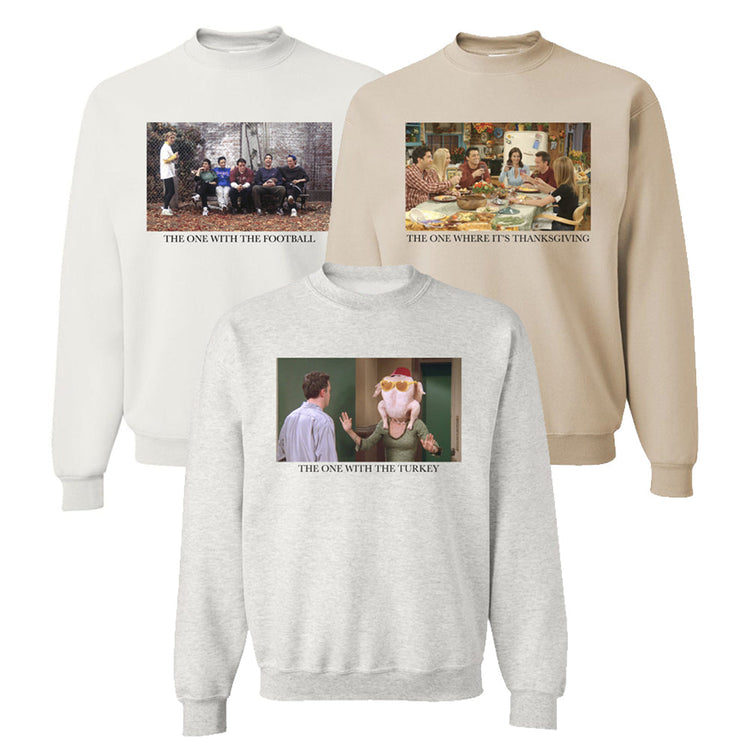 'Friends Thanksgiving Football' Crewneck Sweatshirt