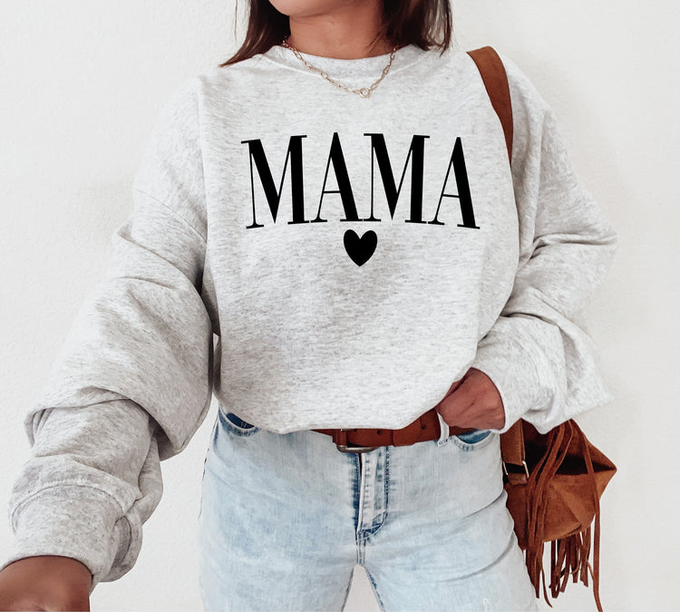 Mama Heart Crewneck Sweatshirt