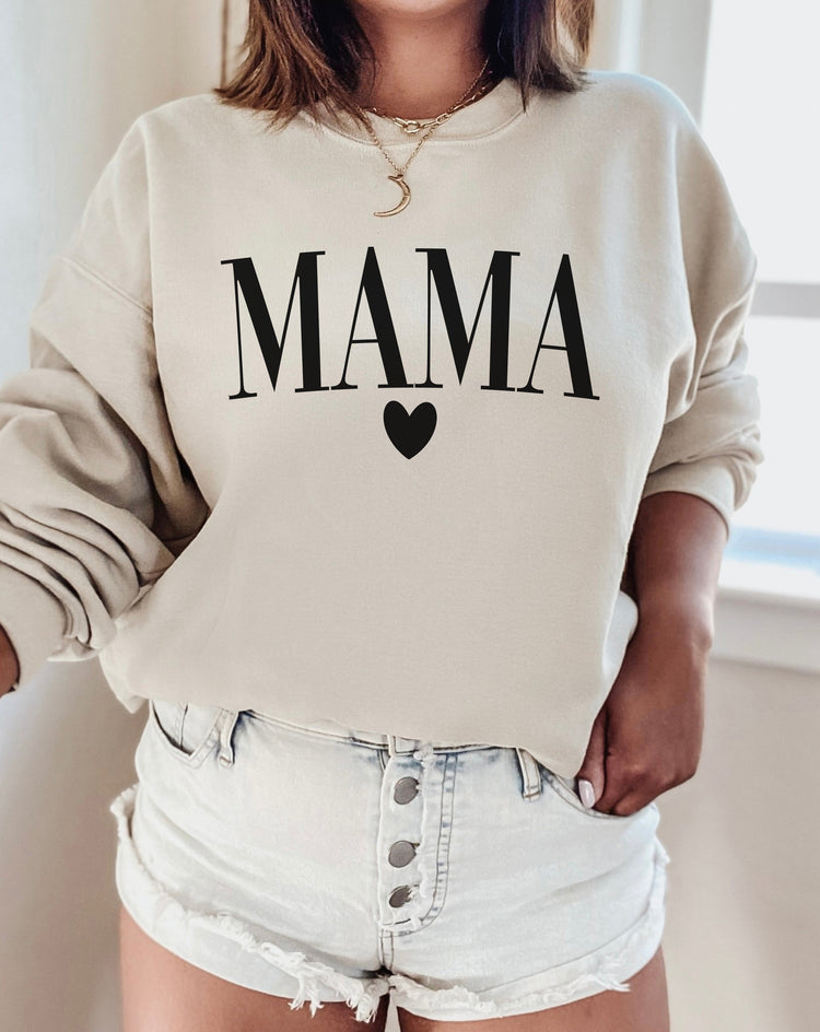 Mama Heart Crewneck Sweatshirt