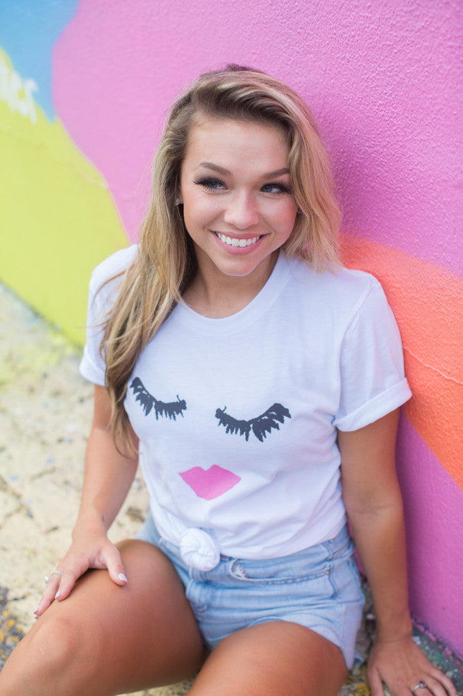 Lashes Graphic Tee- Dana mubo