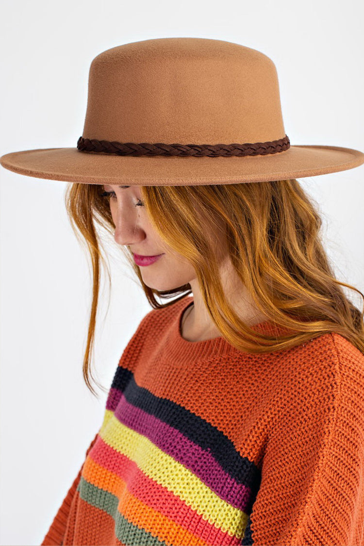 Brown Wide Brim Fedora