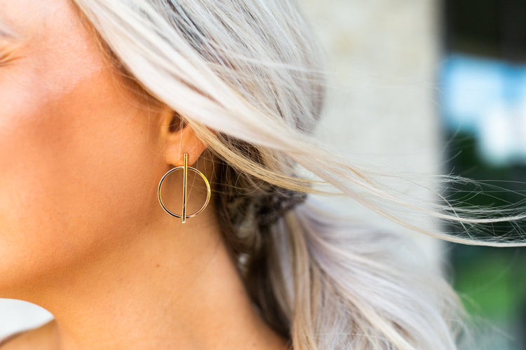 Circle Bar Earrings