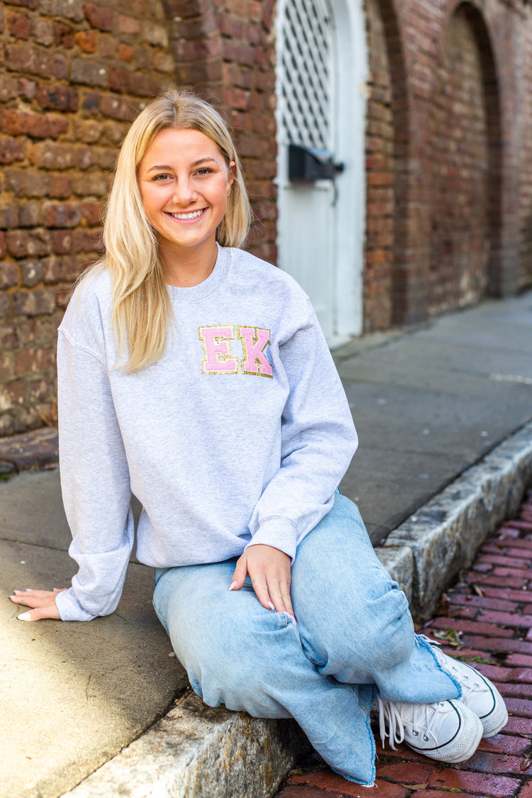 Nurse Letter Patch Crewneck Sweatshirt