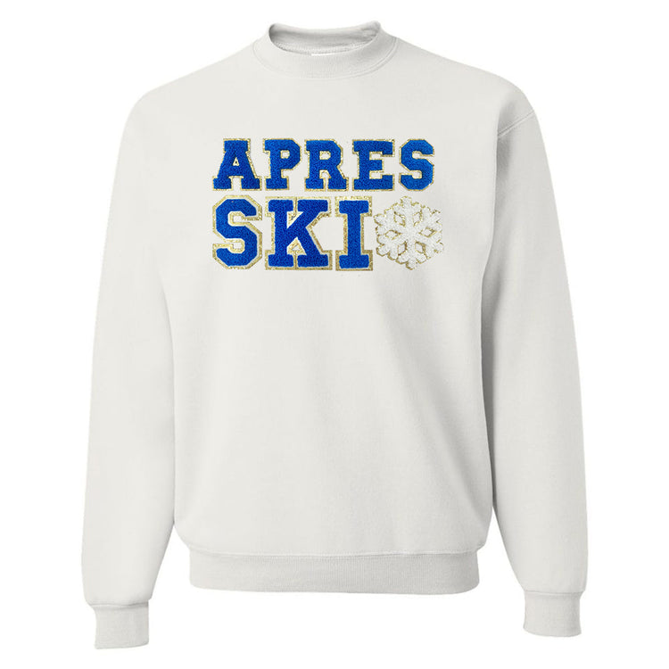 Apres Ski Letter Patch Crewneck Sweatshirt