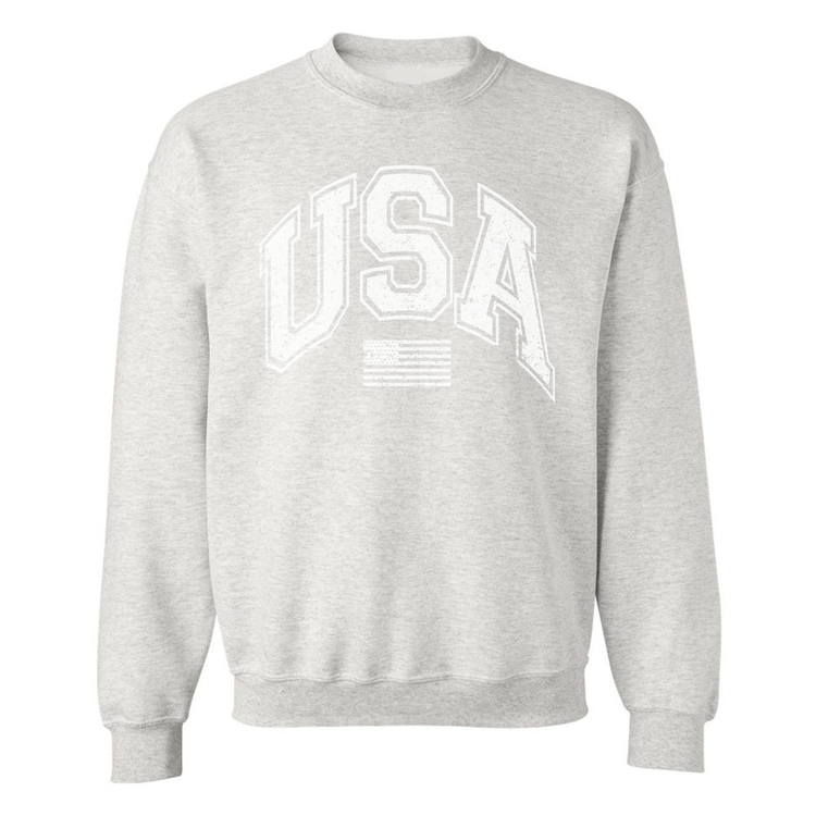 White USA Crewneck Sweatshirt