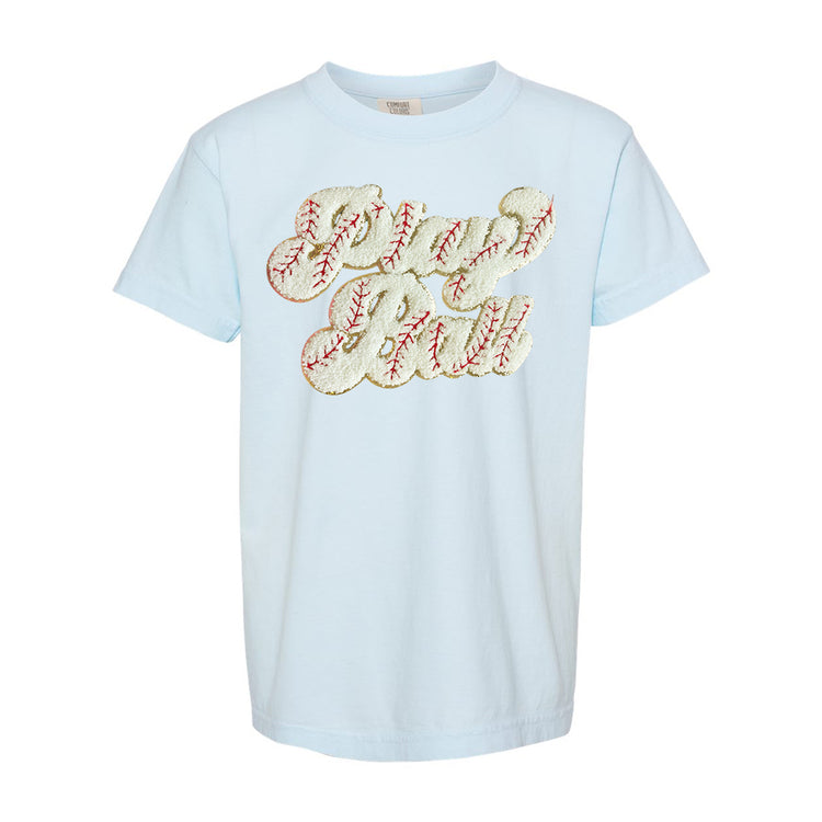 Kids Play Ball Letter Patch T-Shirt
