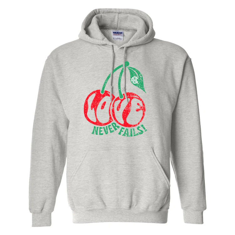 Love Never Fails Cherries Hoodie