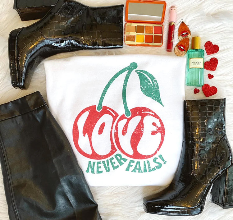 Love Never Fails Cherries Hoodie