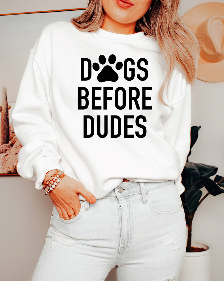 Dogs Before Dudes Crewneck Sweatshirt