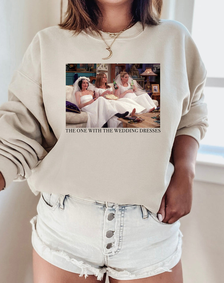 Friends Wedding Dresses Crewneck Sweatshirt
