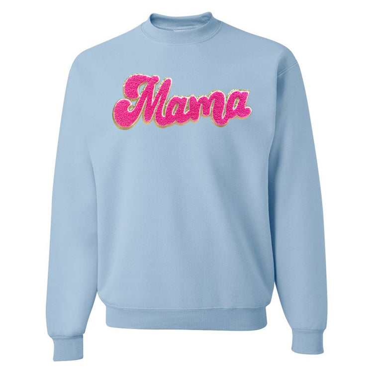 Hot Pink Mama Script Letter Patch Crewneck Sweatshirt