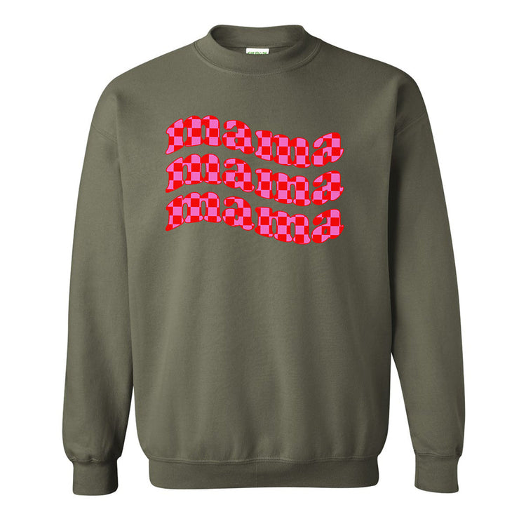 Mama Check Crewneck Sweatshirt