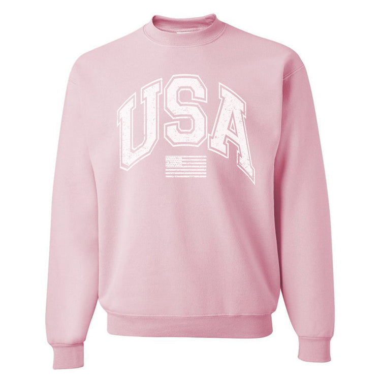 White USA Crewneck Sweatshirt
