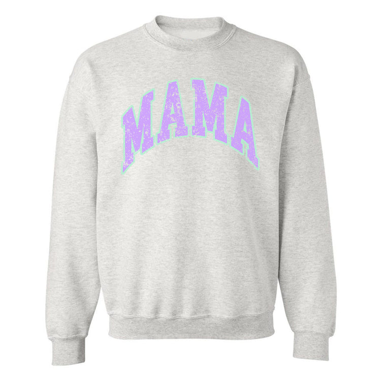 Distressed Varsity Mama Crewneck Sweatshirt
