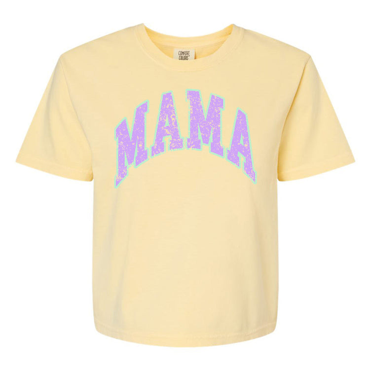 Distressed Varsity Mama Boxy T-Shirt