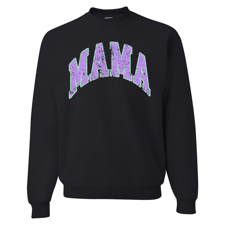 Distressed Varsity Mama Crewneck Sweatshirt