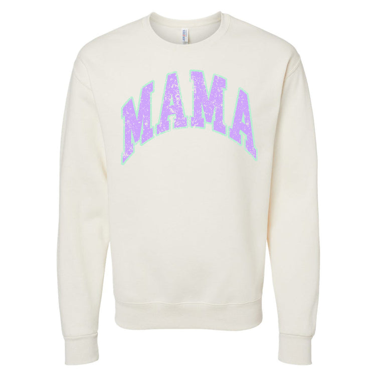 Distressed Varsity Mama Crewneck Sweatshirt
