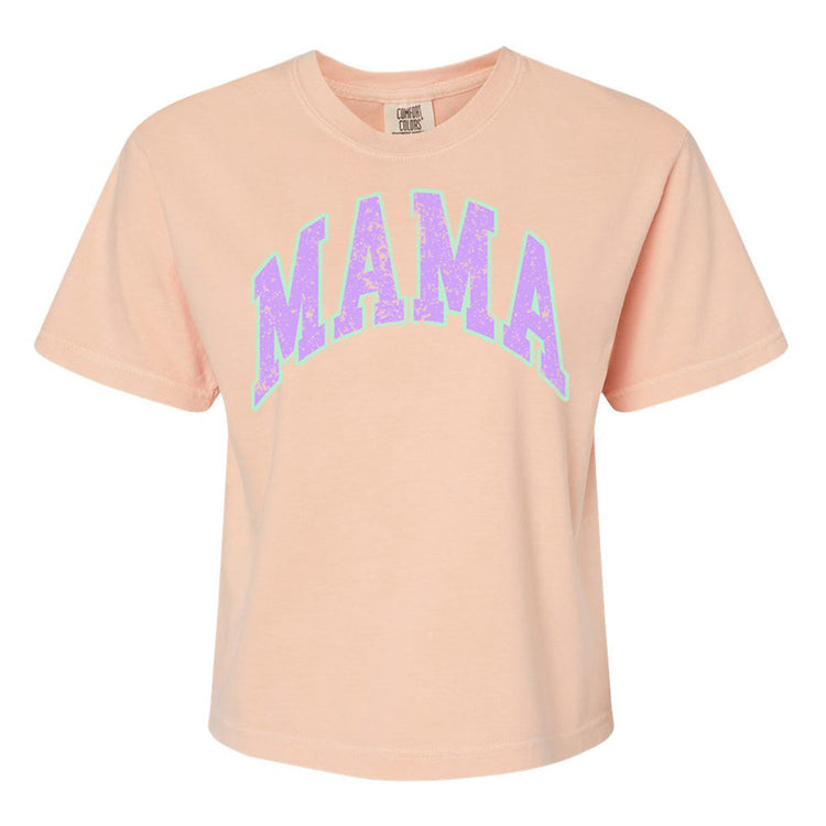 Distressed Varsity Mama Boxy T-Shirt