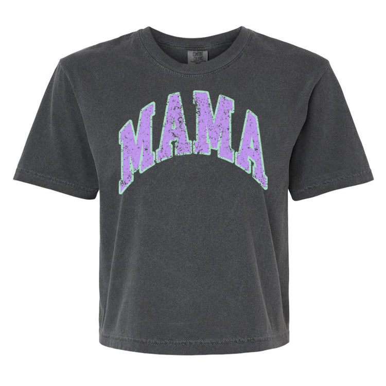 Distressed Varsity Mama Boxy T-Shirt