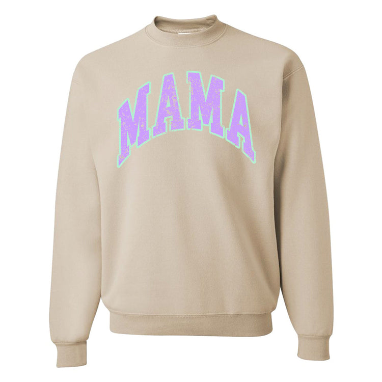 Distressed Varsity Mama Crewneck Sweatshirt