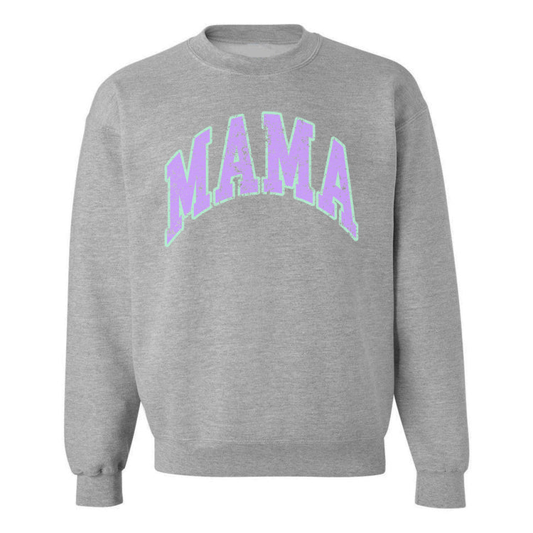 Distressed Varsity Mama Crewneck Sweatshirt