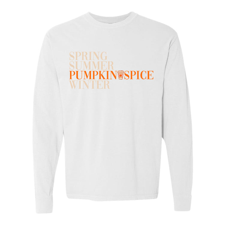 Pumpkin Spice Season Comfort Colors Long Sleeve T-Shirt