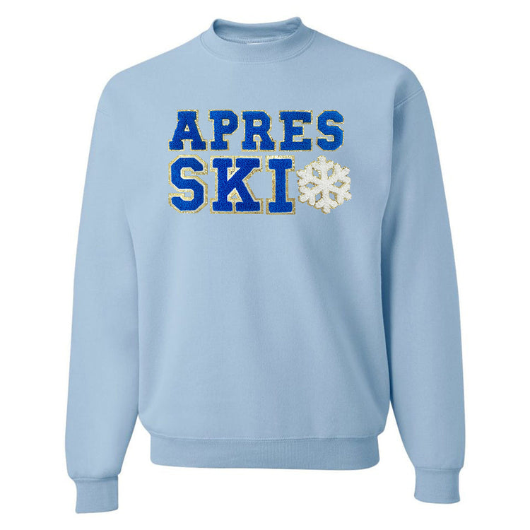 Apres Ski Letter Patch Crewneck Sweatshirt