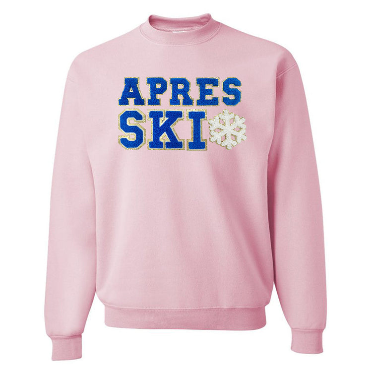 Apres Ski Letter Patch Crewneck Sweatshirt