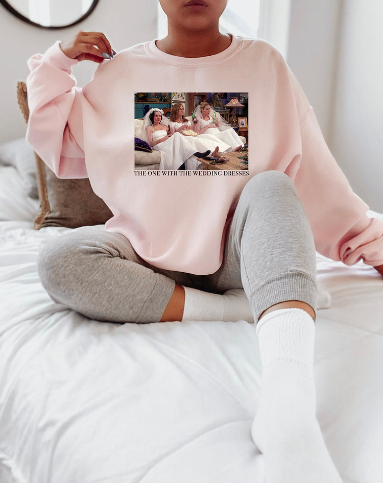 Friends Wedding Dresses Crewneck Sweatshirt