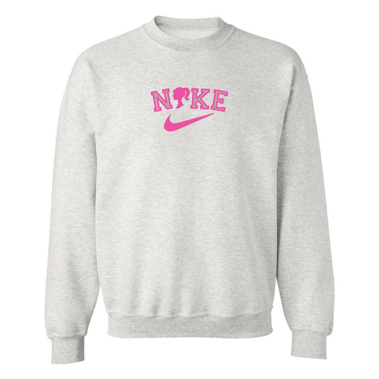 Embroidered Doll Check Sweatshirt
