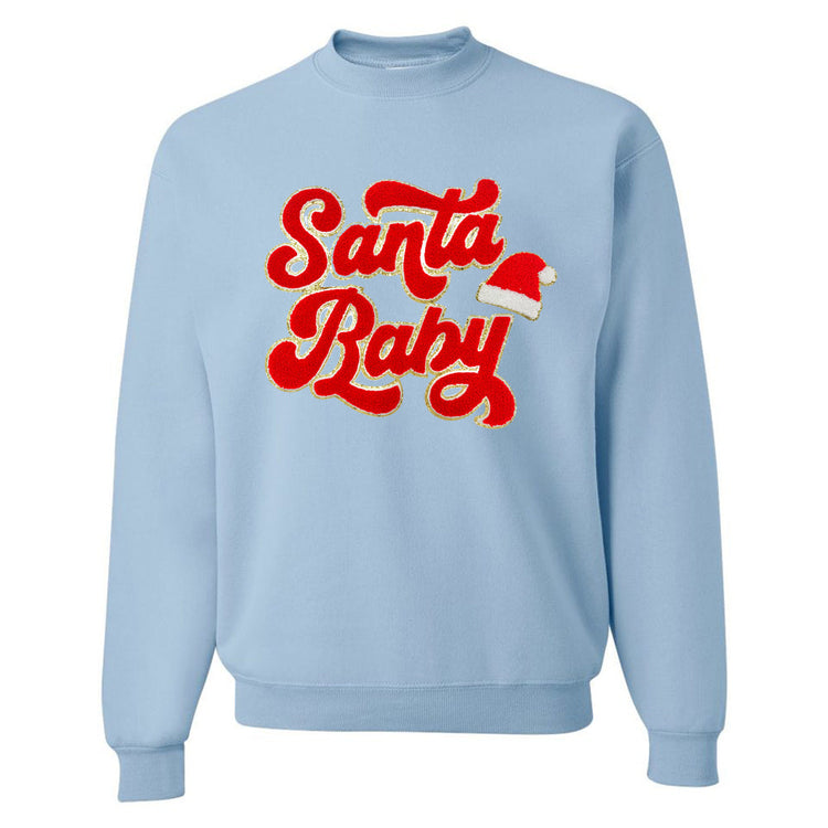 Santa Baby Letter Patch Crewneck Sweatshirt