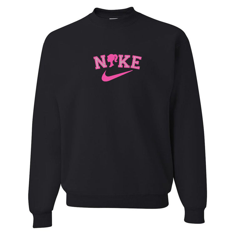 Embroidered Doll Check Sweatshirt