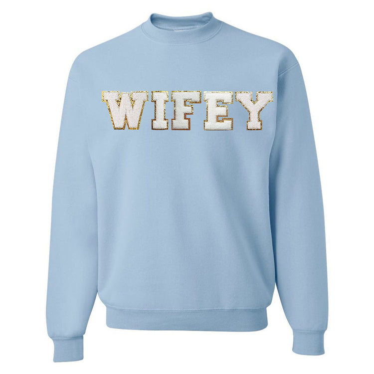 Wifey/Bride Letter Patch Crewneck Sweatshirt