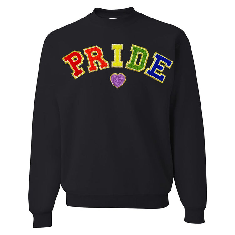 Pride Letter Patch Crewneck Sweatshirt