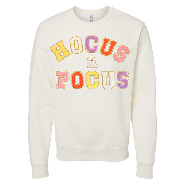 Hocus Pocus Letter Patch Crewneck Sweatshirt