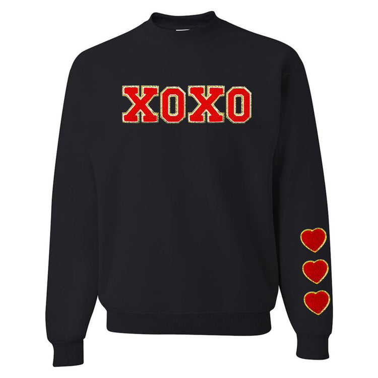 XOXO Red Letter Patch Crewneck Sweatshirt