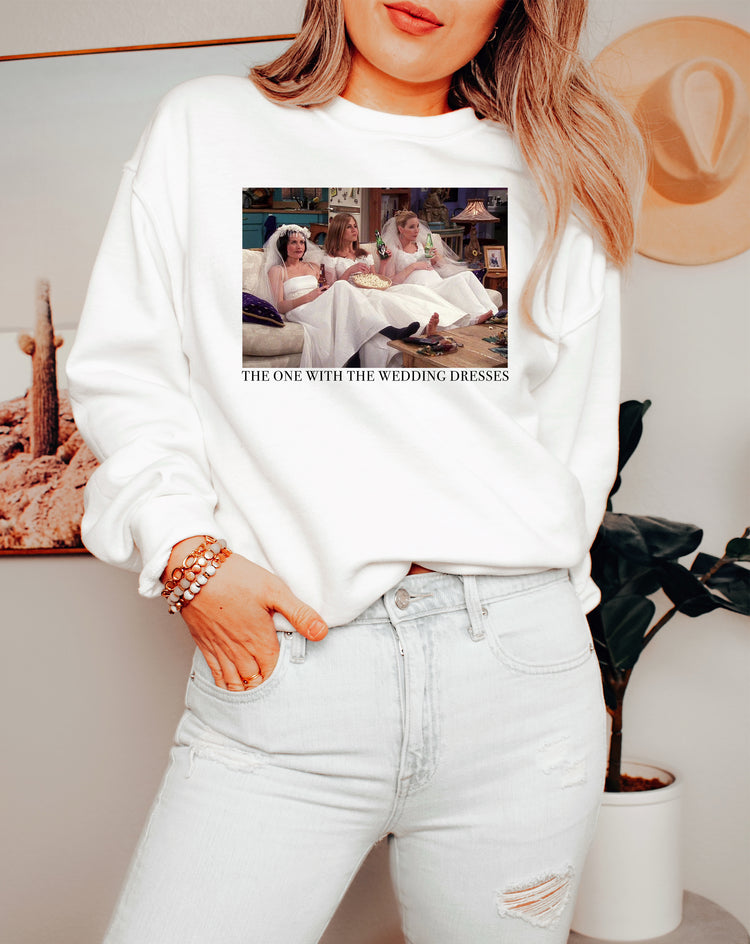 Friends Wedding Dresses Crewneck Sweatshirt