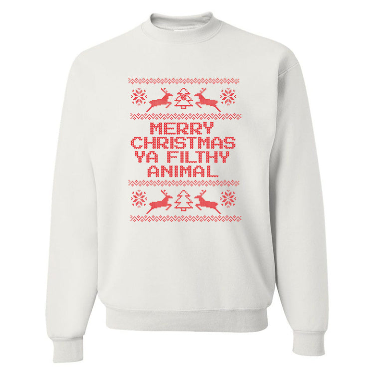 'Merry Christmas Ya Filthy Animal' Crewneck Sweatshirt