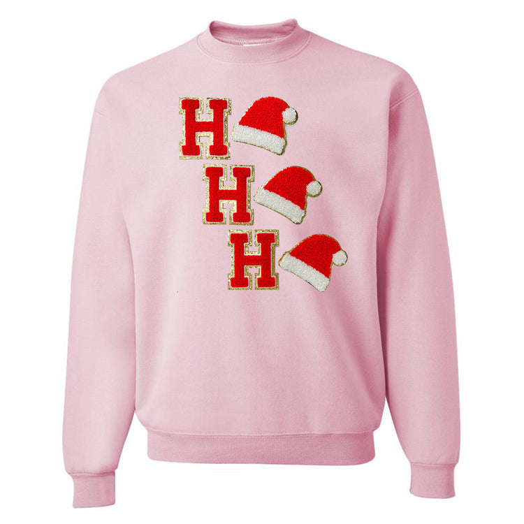 Ho Ho Ho Santa Letter Patch Crewneck Sweatshirt