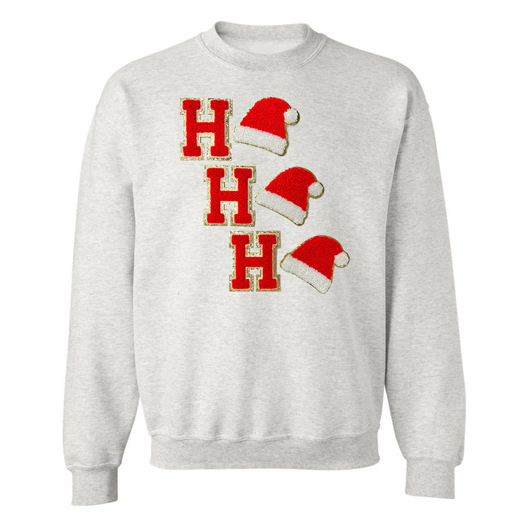 Ho Ho Ho Santa Letter Patch Crewneck Sweatshirt